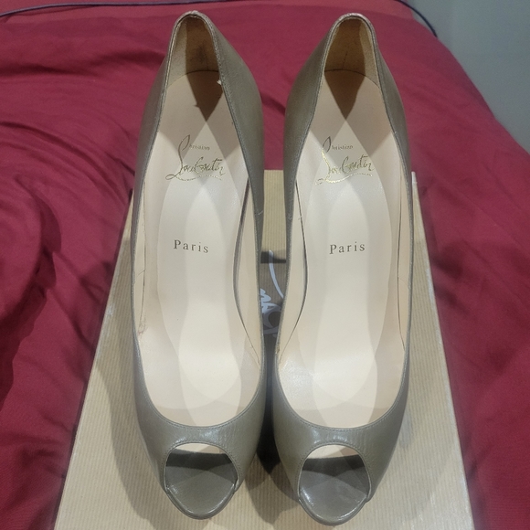 Christian Louboutin SPIKOO 100 PVC/SPECCHIO / TRANSP/LIGHT GOLD - Picture 7 of 8